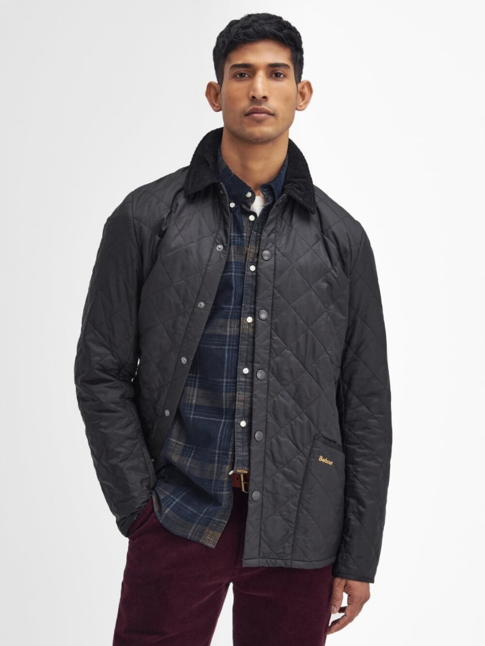 Barbour Heritage Liddesdale Quilted Jacket Black Men's Size M in EUC